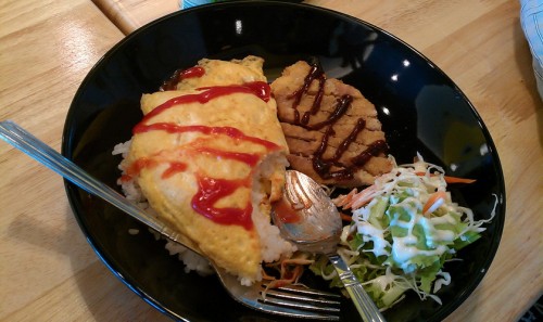 Katsu and Omurice - Bleh katsu and not really omurice, but tasty and filling for 49 baht. 7/10.